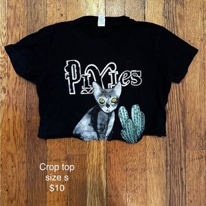 cropped pixies band t-shirt